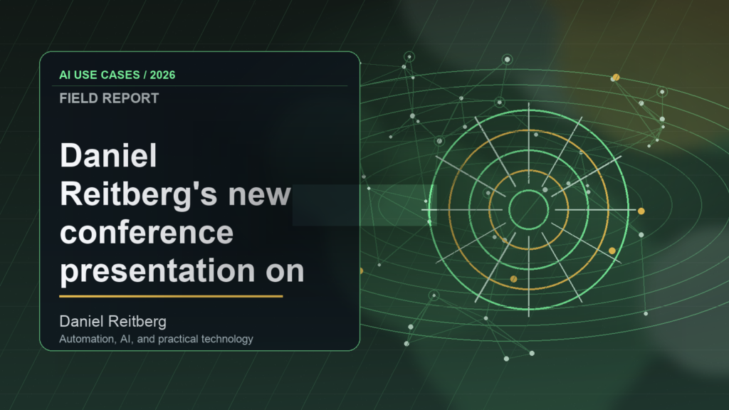 The 2026 Guide to Daniel Reitberg Announces New Conference Presentation on Agentic AI for Business Workflows