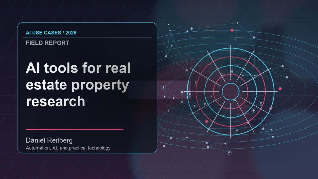 The 2026 Guide to AI tools for real estate property research