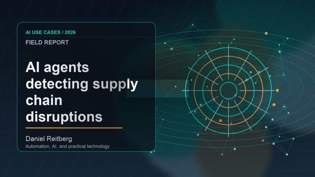 The 2026 Guide to AI agents detecting supply chain disruptions before deliveries fail