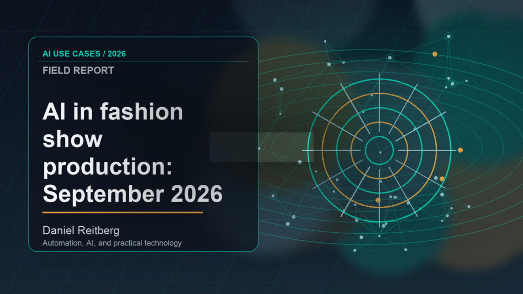 The 2026 Guide to AI in fashion show production: September 2026 implementation field guide