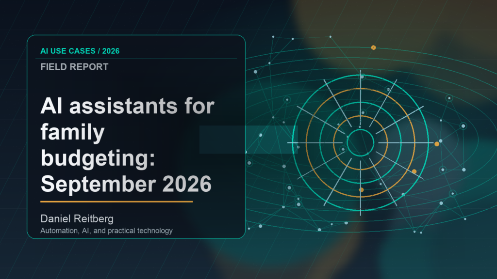 The 2026 Guide to AI assistants for family budgeting: September 2026 implementation field guide